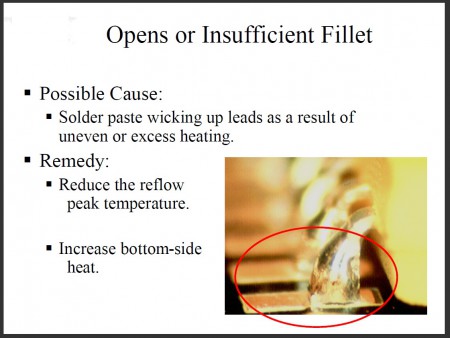 OPENS OR INSUFFICIENT FILLET